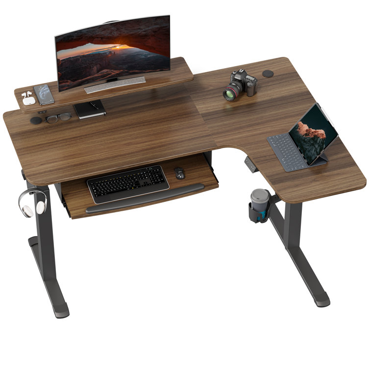 Eureka Ergonomic Corner L Shaped Standing Desk with Monitor Stand